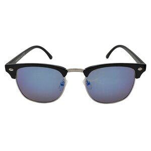 9027 | Blue Mirror Browline Sunglasses